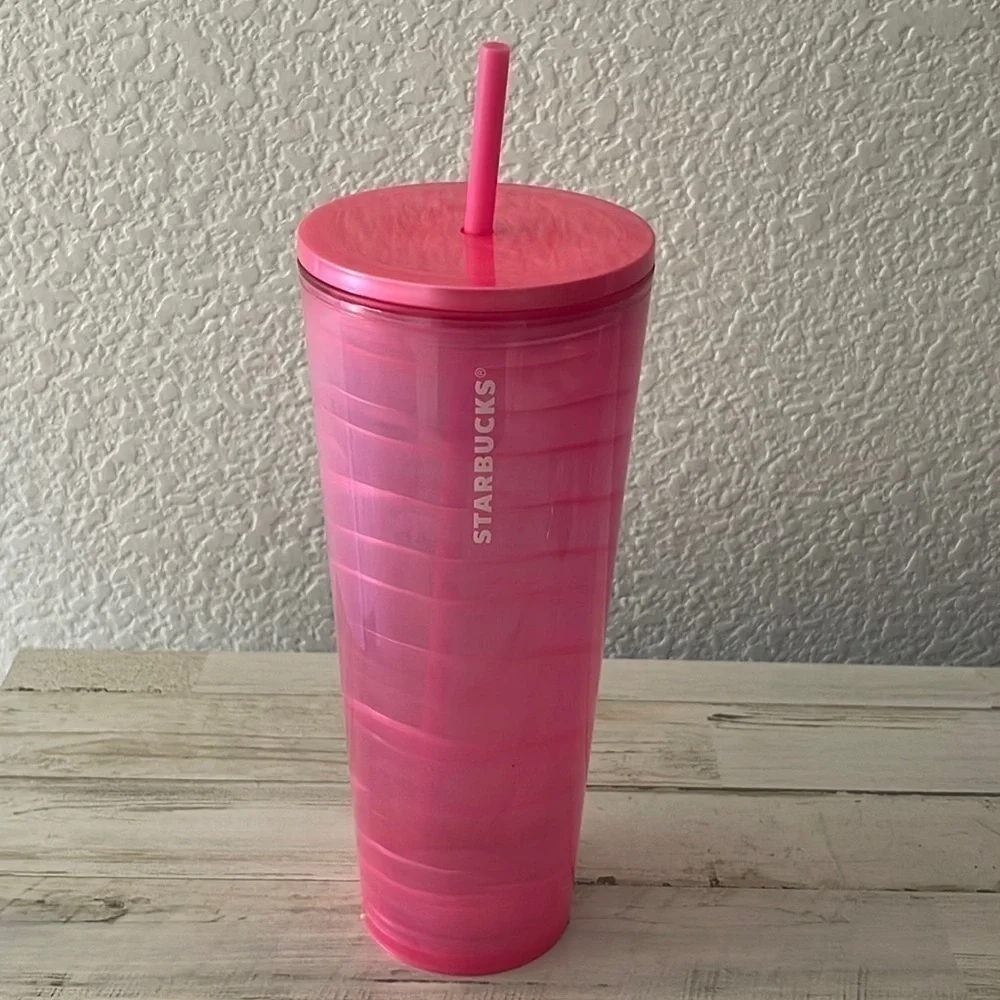Starbucks Bubble Gum Marble Venti 24oz Cold Cup Tumbler.